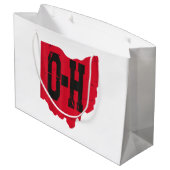 I Love My Ohio Home Script Ohio Buckie州 ラージペーパーバッグ (裏面アングル)