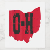 I Love My Ohio Home Script Ohio Buckie州 ワインラベル (シングルラベル)