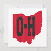 I Love My Ohio Home Script Ohio Buckie州 招待状 (裏面)