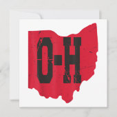 I Love My Ohio Home Script Ohio Buckie州 招待状 (正面)