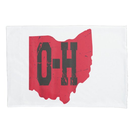 I Love My Ohio Home Script Ohio Buckie州 枕カバー (正面)