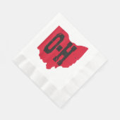 I Love My Ohio Home Script Ohio Buckie州 縁ありランチョンナプキン (角)