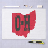 I Love My Ohio Home Script Ohio Buckie州 薄葉紙 (クラフト)