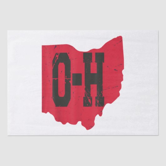 I Love My Ohio Home Script Ohio Buckie州 薄葉紙 (正面)