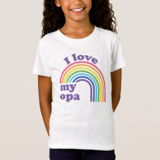 I Love My Opa – かわいい虹 Tシャツ