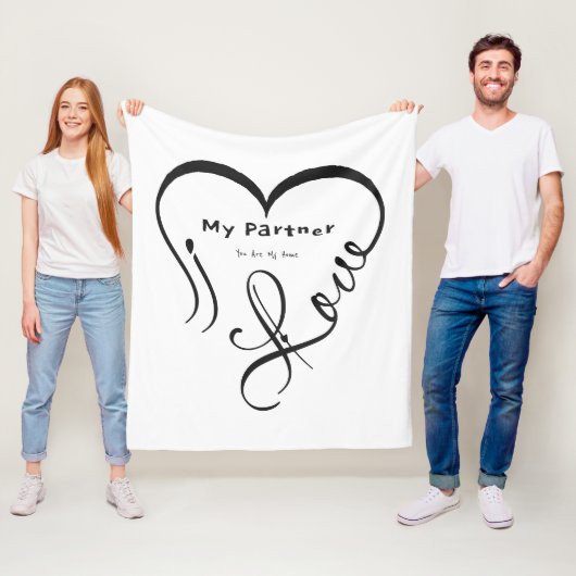 I Love My Partner - You Are My Home Throw Pillow フリースブランケット (インサイチュ)