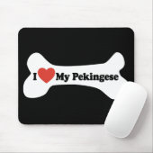 I Love My Pekingese - Dog Bone マウスパッド (マウス)
