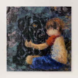 I Love My Pet -抽象芸術アートモダンスタイル絵画ズ ジグソーパズル
