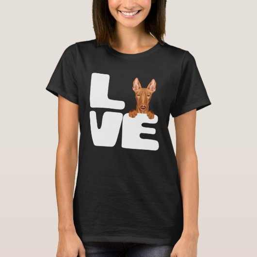 I Love My Pharaoh Hound Dog Tシャツ (正面)