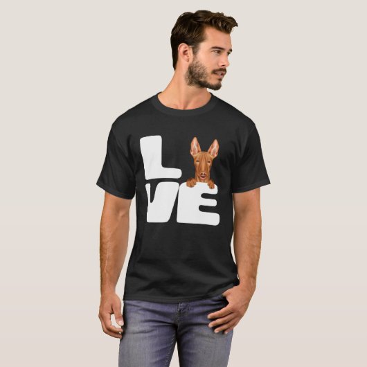 I Love My Pharaoh Hound Dog Tシャツ (正面フル)