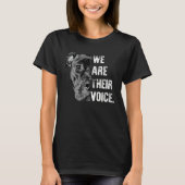 I Love My Pitbull We re Their Voice Black Pitbull Tシャツ (正面)