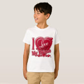 I Love My Prince Red -ハート Tシャツ (正面フル)