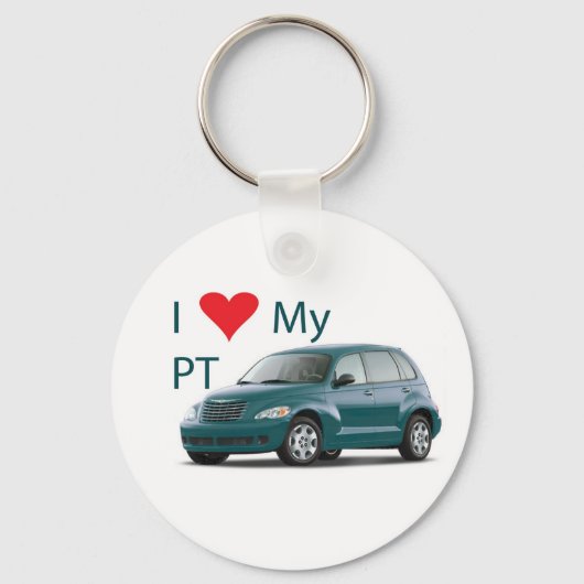 I Love My PT Keychain (アクア/ティール(緑がかった色)) キーホルダー (正面)