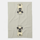 I Love My Pug キッチンタオル (縦)