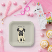 I Love My Pug ペーパープレート (パーティー)