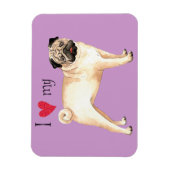 I Love my Pug マグネット (縦)