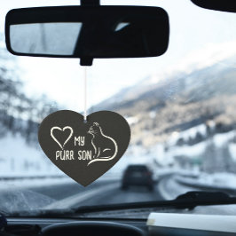 I Love My Purr Son Custom Color Cat Lover カーエアーフレッシュナー