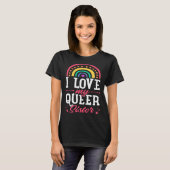 I Love My Queer Sister Gay Pride Bohemian Rainbow  Tシャツ (正面フル)