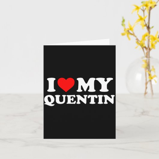 I Love My Quentin  カード (黄色い花)