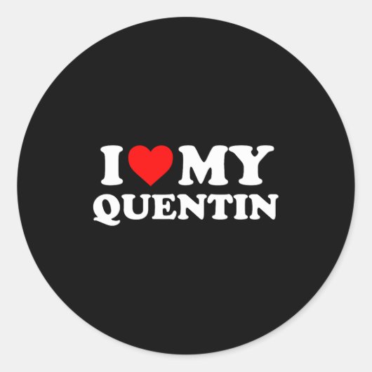 I Love My Quentin  ラウンドシール (正面)