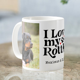 I Love My Rottieロットワイラー犬カスタムの写真2 コーヒーマグカップ