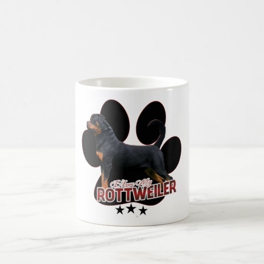 I Love My Rottweiler Mug コーヒーマグカップ (中央)