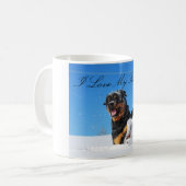 I Love My Rottweiler Mug コーヒーマグカップ (正面左)