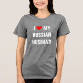 "I Love my Russian Husband" T-Shirt トライブレンドＴシャツ (正面)