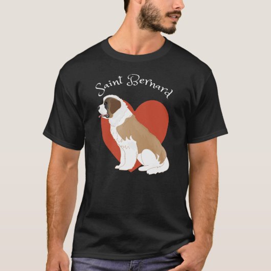 I love my Saint Bernard! T-Shirt Tシャツ (正面)