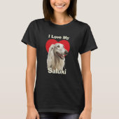I Love My Saluki Puppy Dog Tシャツ (正面)