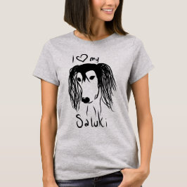 I love my saluki tシャツ