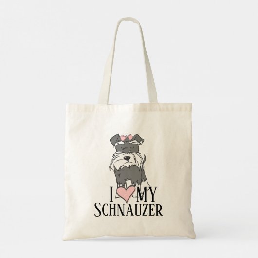 I Love My Schnauzer トートバッグ (裏面)