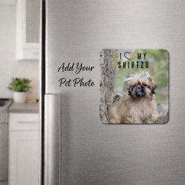 I Love My Shih Tzu Photo Magnet Cute Puppy Dog マグネット