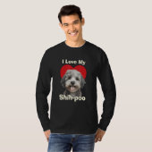 I Love My Shihpoo Shih-poo Puppy Dog Tシャツ (正面フル)