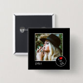 I Love My Sisの写真カスタム- パーソナライズされた 缶バッジ (正面&裏面)