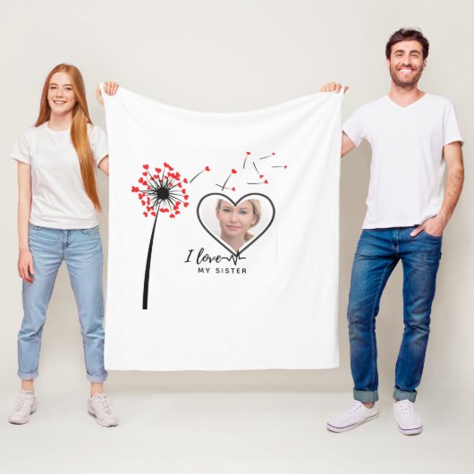 I Love My SISTER - Best Friend Personalized Gift フリースブランケット (インサイチュ)