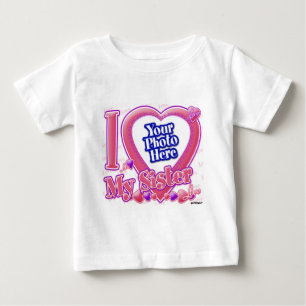 I Love My Sister pink/purple – 写真 ベビーTシャツ