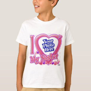 I Love My Sister pink/purple – 写真 Tシャツ