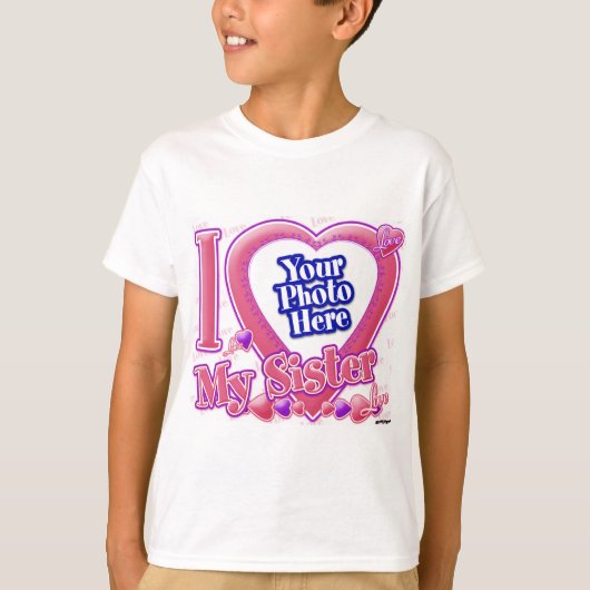 I Love My Sister pink/purple – 写真 Tシャツ (正面)
