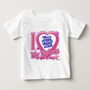 I Love My Sisters pink/purple – 写真 ベビーTシャツ