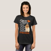 I Love My Sock Stealing Leash Pulling Pomeranian F Tシャツ (正面フル)