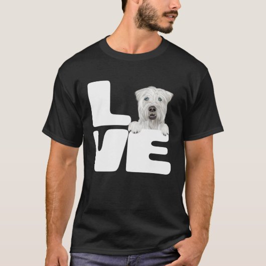 I Love My Soft Coated Wheaten Terrier Dog Tシャツ (正面)