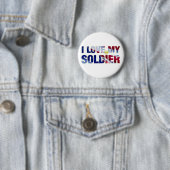 I Love My Soldier Armyボタン 缶バッジ (インサイチュ)