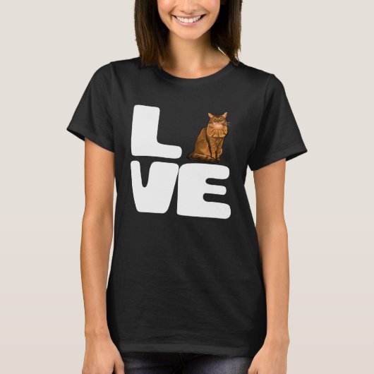 I Love My Somali Cat Tシャツ (正面)