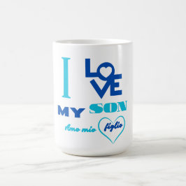 I Love My Son / Amo mio figlioバイリンガル コーヒーマグカップ