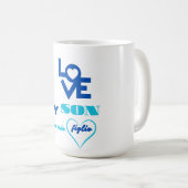 I Love My Son / Amo mio figlioバイリンガル コーヒーマグカップ (正面右)