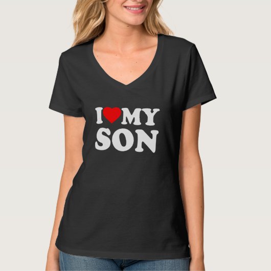 I Love My Son Heart Tシャツ (正面)