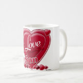 I Love My Son Red -ハート コーヒーマグカップ (正面右)