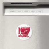 I Love My Sons Red -ハート マグネット (インサイチュ (食洗機))