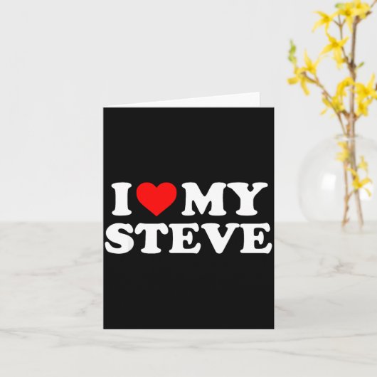 I Love My Steve  カード (黄色い花)